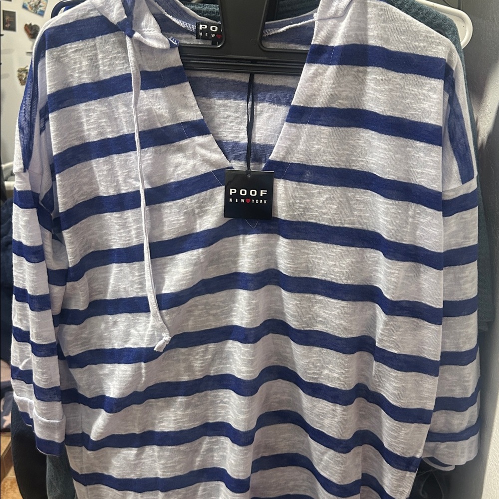 Poof Long Sleeve with a hood.